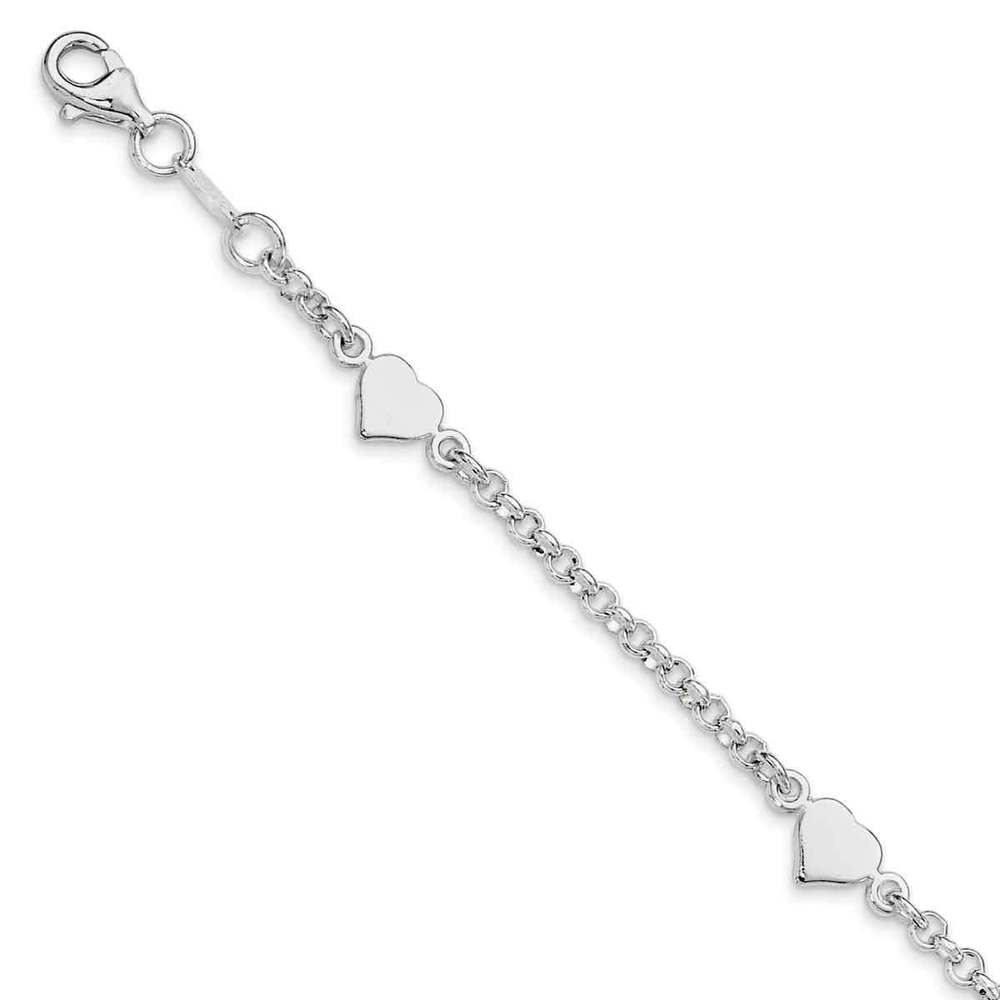 .925 Sterling Silver Childrens Enameled with 1.5 inch Extension Princess Bracelet 5.50 inches .925 Sterling Silver Childrens Enameled with 1.5 inch Extension Princess Bracelet 5.50 inches